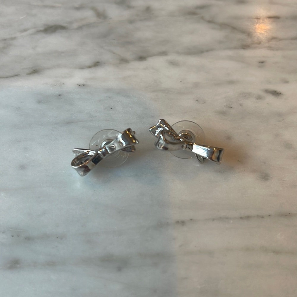 Kate Spade Silver Bow Earrings